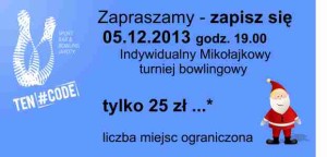 Turniej mikołajkowy baner 05.12.2013 godz 19.00